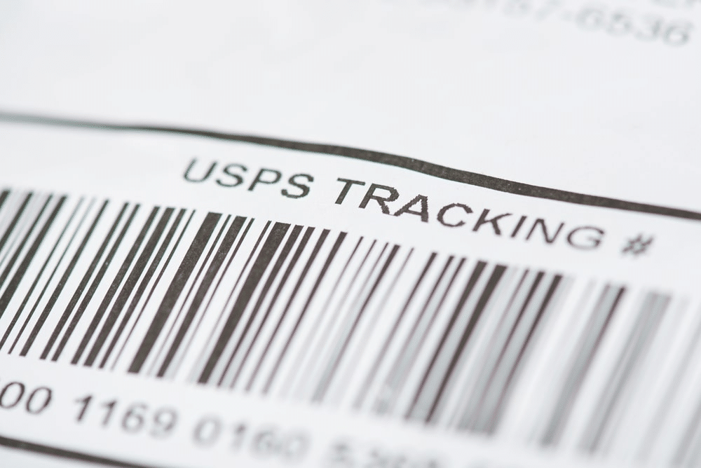 Canada USPS tracking number and bar code.