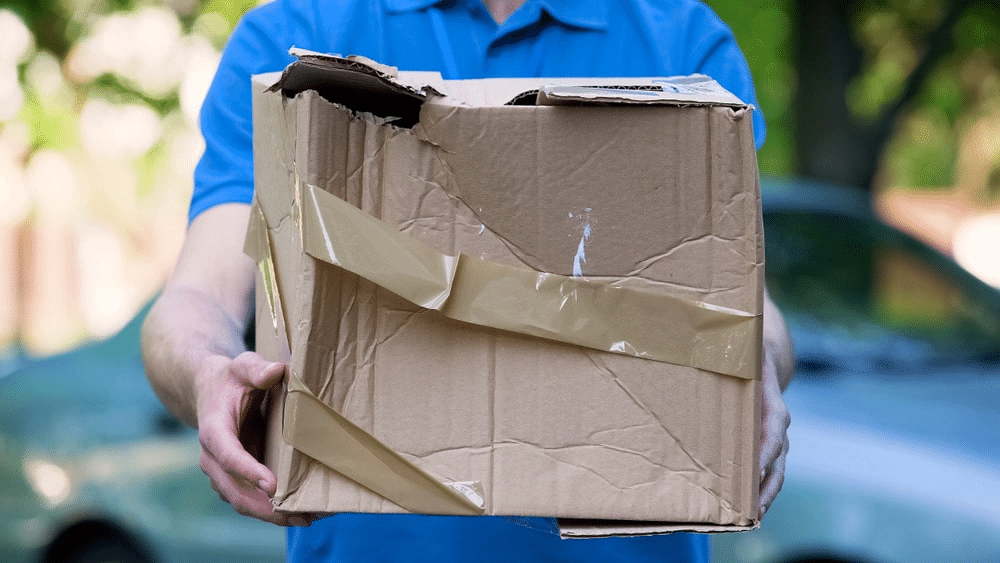 damaged packages due to mishandling during shipment