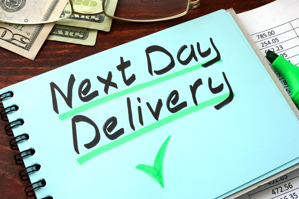 Next-day delivery