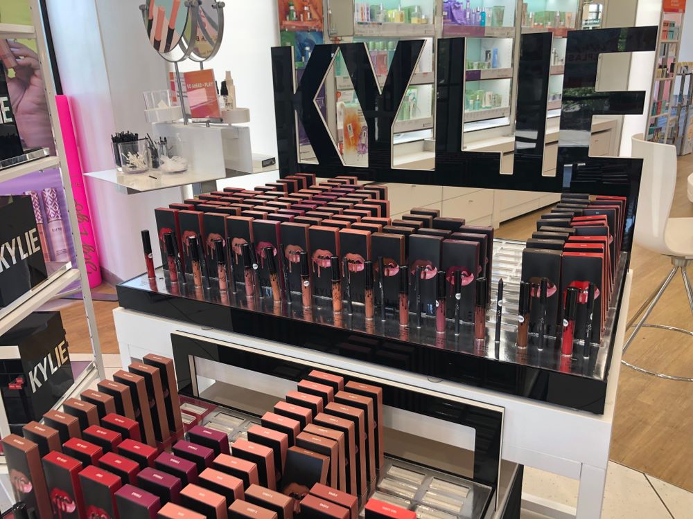 Kylie Lip Kits on display