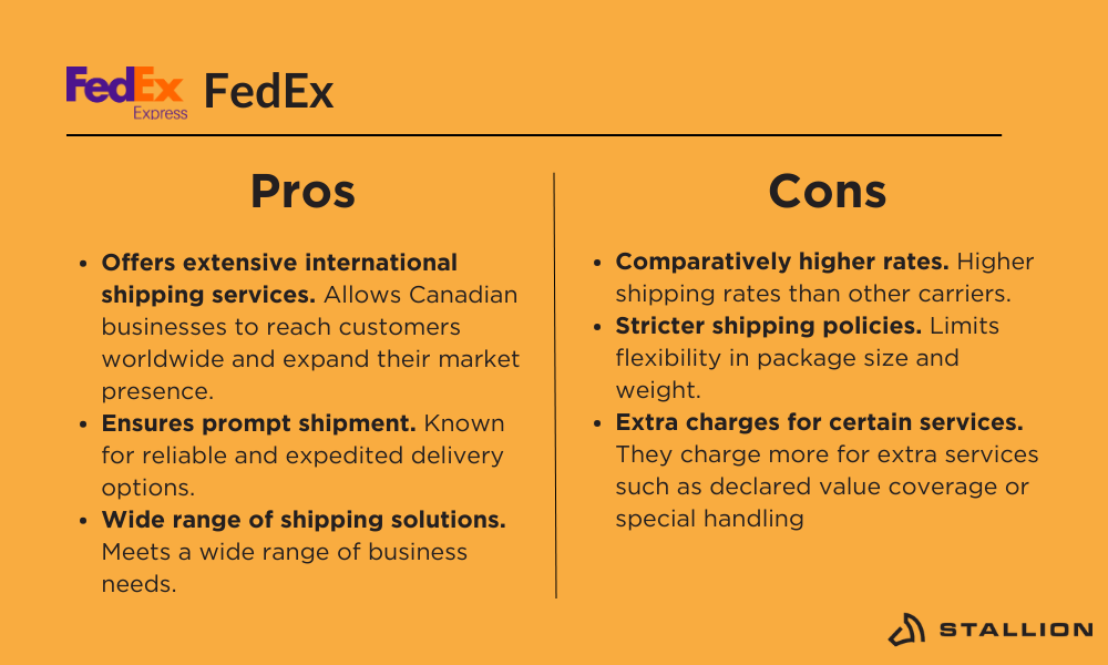 Fedex pros and cons