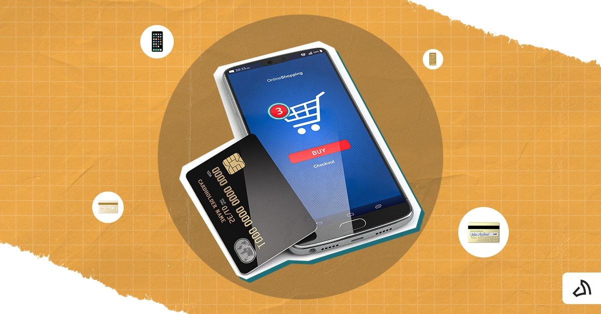 A credit card and phone