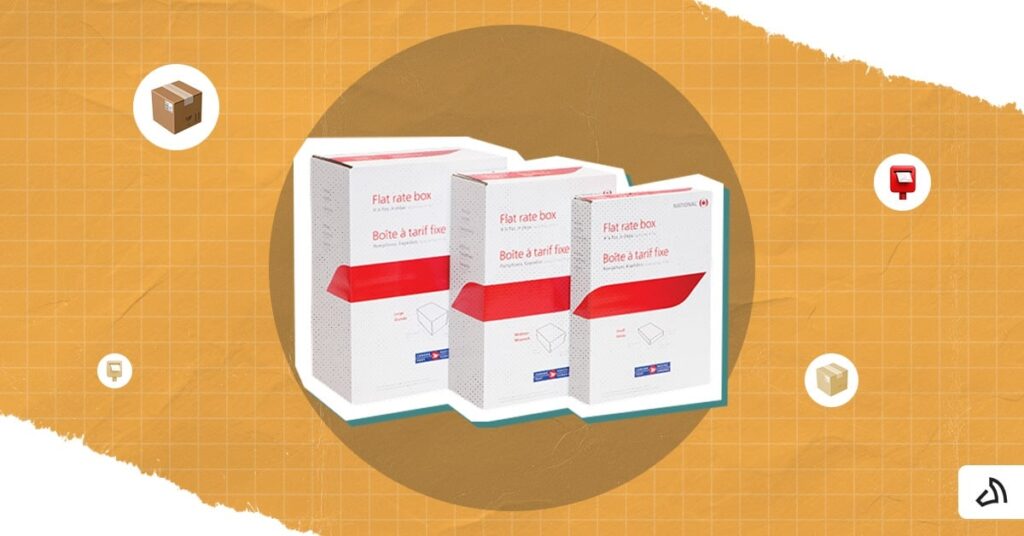 Different sizes of Canada Post boxes